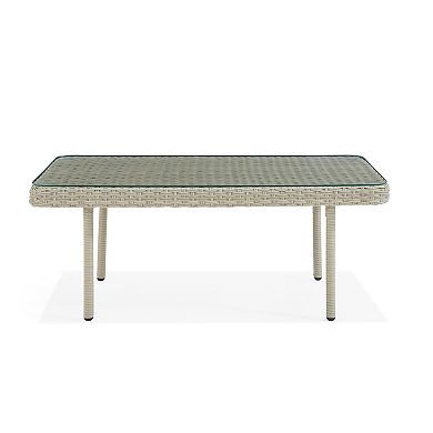 Alaterre Furniture Windham Wicker Outdoor Coffee Table