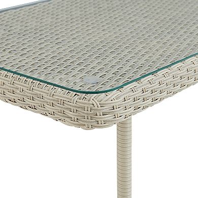 Alaterre Furniture Windham Wicker Outdoor Coffee Table