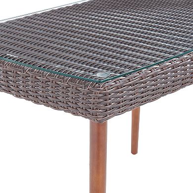 Alaterre Furniture Athens All Weather Wicker Patio Coffee Table