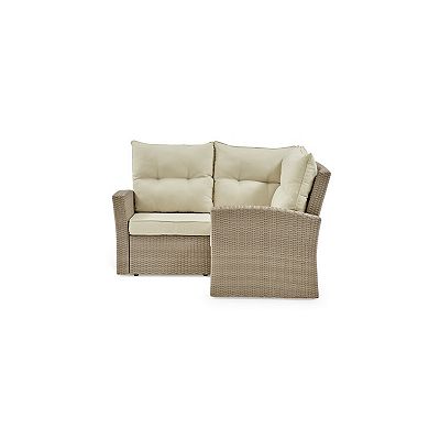 Alaterre Furniture Canaan Wicker Corner Sectional Couch