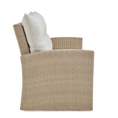 Alaterre Furniture Canaan Wicker Outdoor Loveseat Couch
