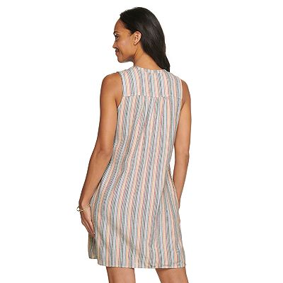Women s Sonoma Goods For Life Pintuck Linen Blend Dress