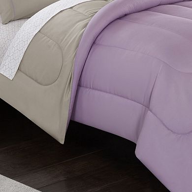 Casa Couture Solid Reversible Comforter Set with Sheets