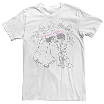 Disney's Snow White And The Seven Dwarfs Men's Heigh-Ho Line Art Tee