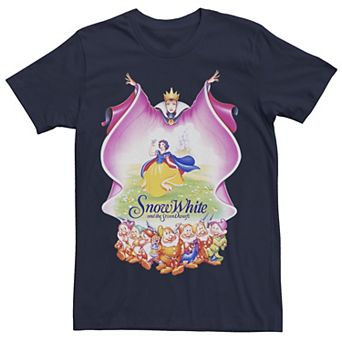 Disney's Snow White Group Shot Evil Queen Cape Fill Men's Tee