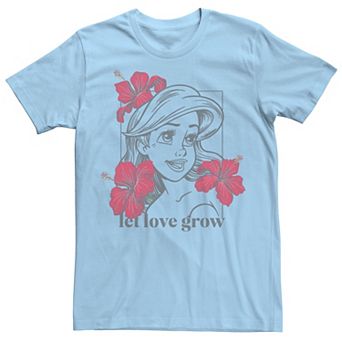 Disney's The Little Mermaid Ariel Let Love Grow Floral Men's Tee