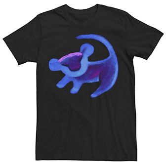 Disney's The Lion King Simba Cave Painting Blue Hue Men's Tee