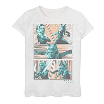 Girls 3-16 Star Wars: The Clone Wars Ahsoka Tano Comic Panels Tee