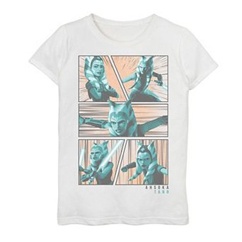 Girls 3-16 Star Wars: The Clone Wars Ahsoka Tano Comic Panels Tee