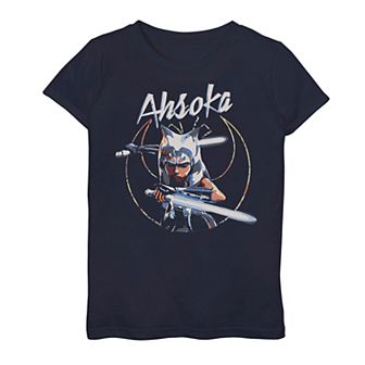Girls 3-16 Star Wars: The Clone Wars Ahsoka Transparent Rebel Emblem Tee
