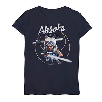 Girls 3-16 Star Wars: The Clone Wars Ahsoka Transparent Rebel Emblem Tee