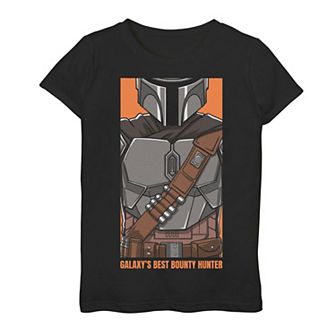 Girls 3-16 Star Wars The Mandalorian Galaxy's Best Bounty Hunter Poster Tee