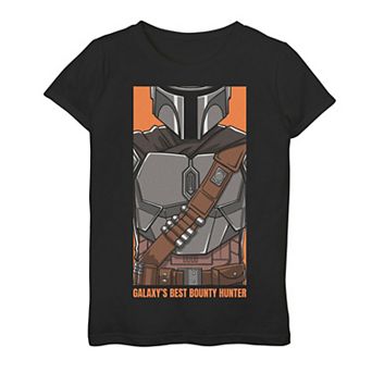 Girls 3-16 Star Wars The Mandalorian Galaxy's Best Bounty Hunter Poster Tee