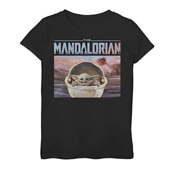 Girls 7-16 Star Wars The Mandalorian The Child Poster Logo Fill Graphic Tee