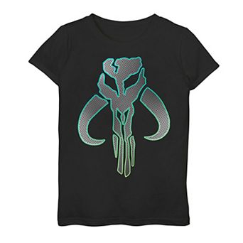 Girls 3-16 Star Wars The Mandalorian Silver Logo Tee