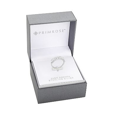 PRIMROSE Sterling Silver Cubic Zirconia Baguette-Cut Ring