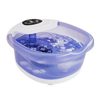 HoMedics Salt-N-Soak Vibration Massage Footbath with Heat, LCD Display & Bonus Salt Starter Kit