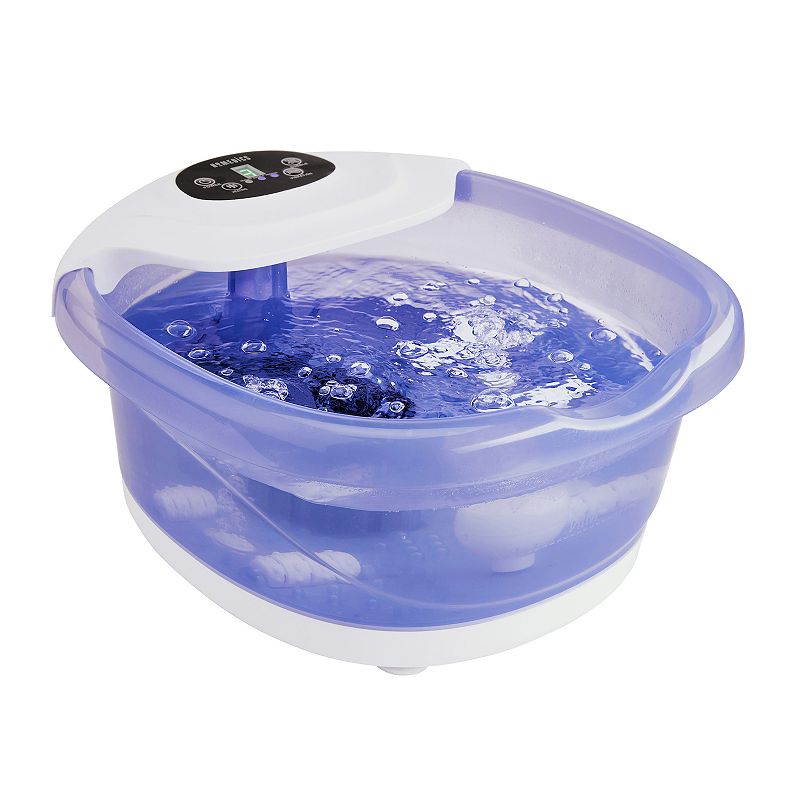 HoMedics Salt-N-Soak Vibration Massage Footbath with Heat, LCD Display & Bo