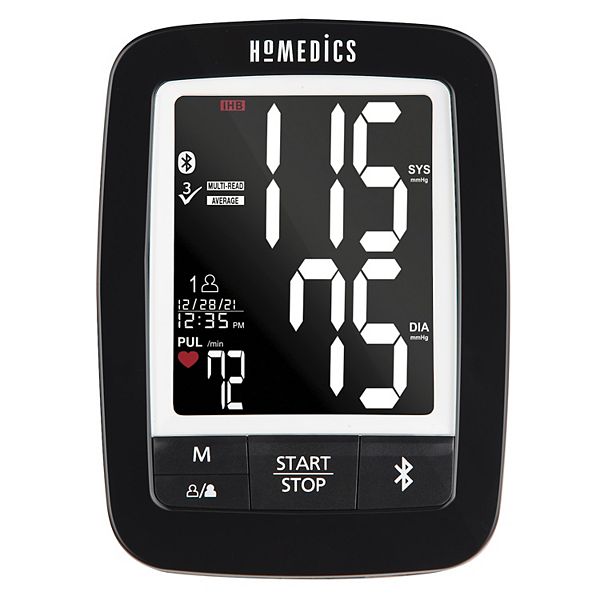 HoMedics Premium Bluetooth Arm Blood Pressure Monitor, Clinically Proven  Accurate, 2 Users, Smart Measure Inflation Technology, Memory Averaging