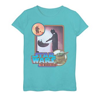 Girls 3-16 Star Wars The Mandalorian Retro Style Portrait Tee