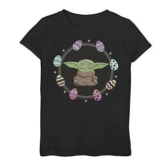 Girls 3-16 Star Wars The Mandalorian The Child AKA Baby Yoda Egging Around Easter Tee