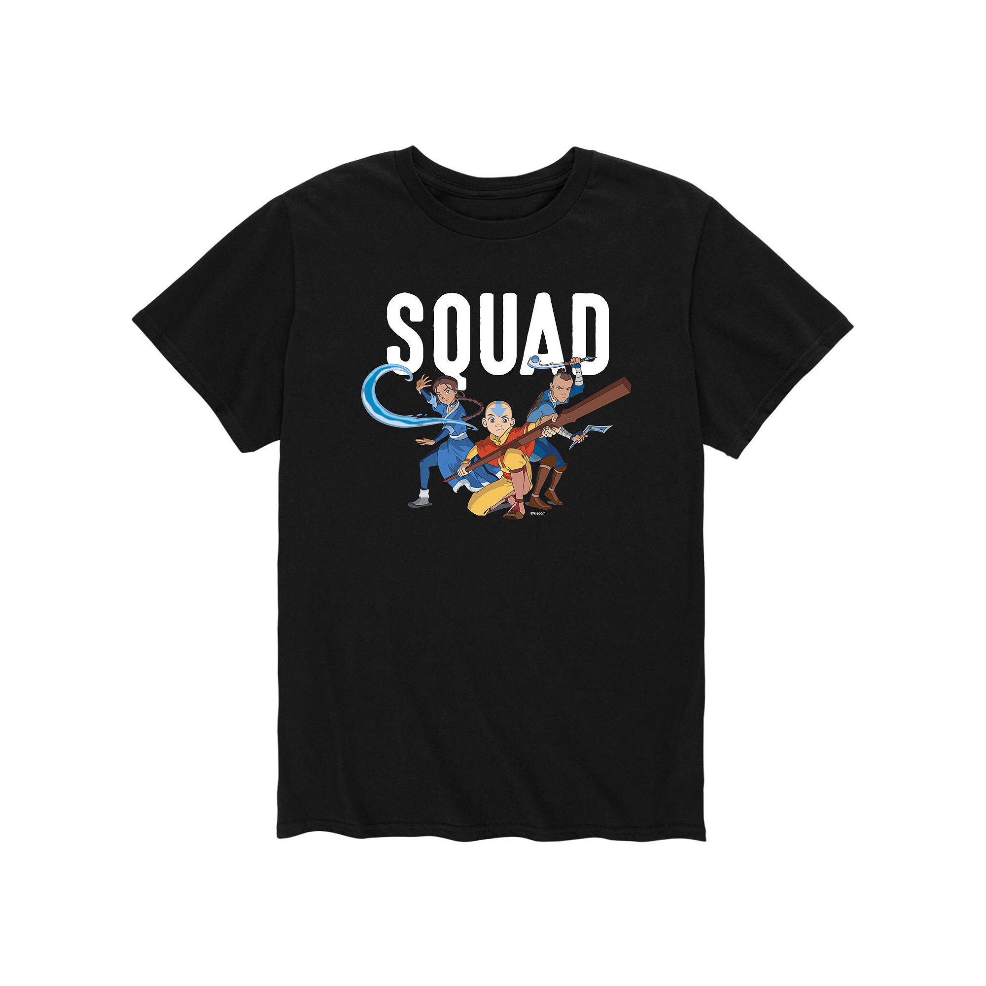Mens Nickelodeon Avatar Squad Tee, Size: Small, Black