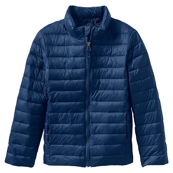 Lands' End Kids ThermoPlume Packable Jacket, Boy's, Size: Kids XL, Blue