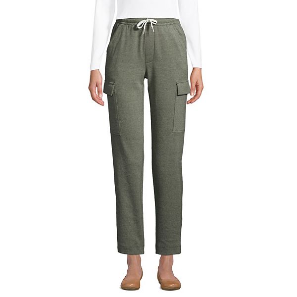 Women's Lands' End Sport Knit High-Rise Cargo Ankle Pants