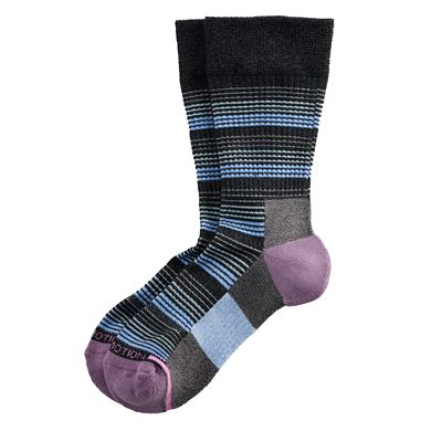 Women's Dr. Motion Outdoor Compression Waterfall Stripe Crew Socks