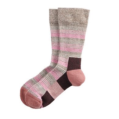 Women's Dr. Motion Outdoor Compression Waterfall Stripe Crew Socks