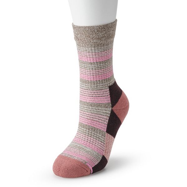 Women's Dr. Motion Outdoor Compression Waterfall Stripe Crew Socks