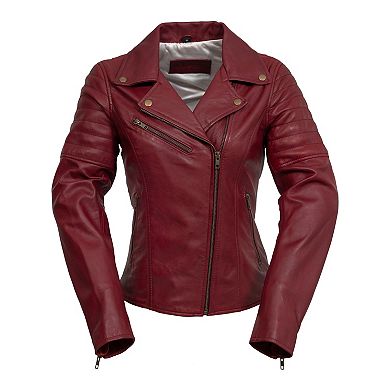 Plus Size Whet Blu Princess Lace-Up Leather Jacket