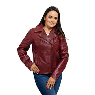 Plus Size Whet Blu Princess Lace-Up Leather Jacket