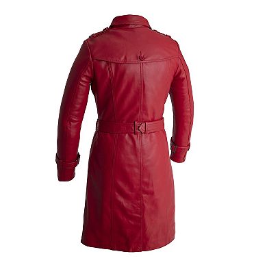 Plus Size Whet Blu Ashley Leather Trench Coat