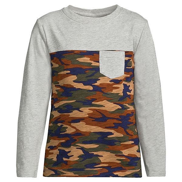 Boys 820 & Husky Lands' End Camo Slub Tee