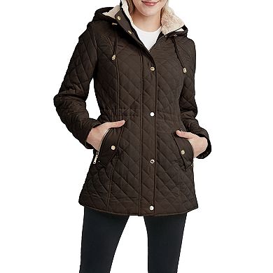 Women's Halitech Faux-Fur Hood Quilted Anorak Jacket