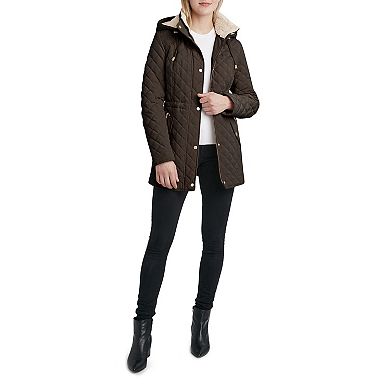 Women's Halitech Faux-Fur Hood Quilted Anorak Jacket