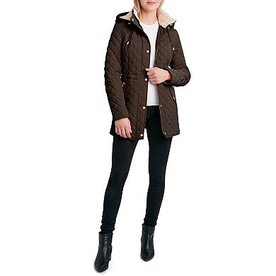 Women's Halitech Faux-Fur Hood Quilted Anorak Jacket