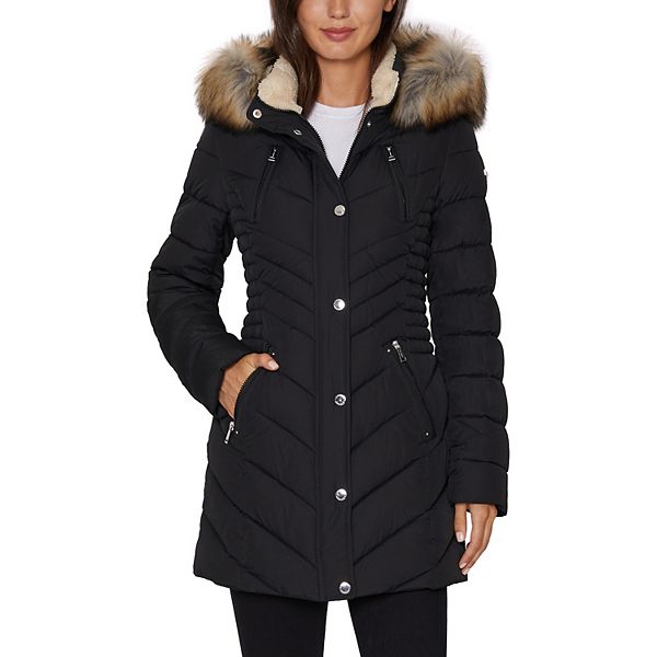 Women's Halitech Faux-Fur Hooded Puffer Coat