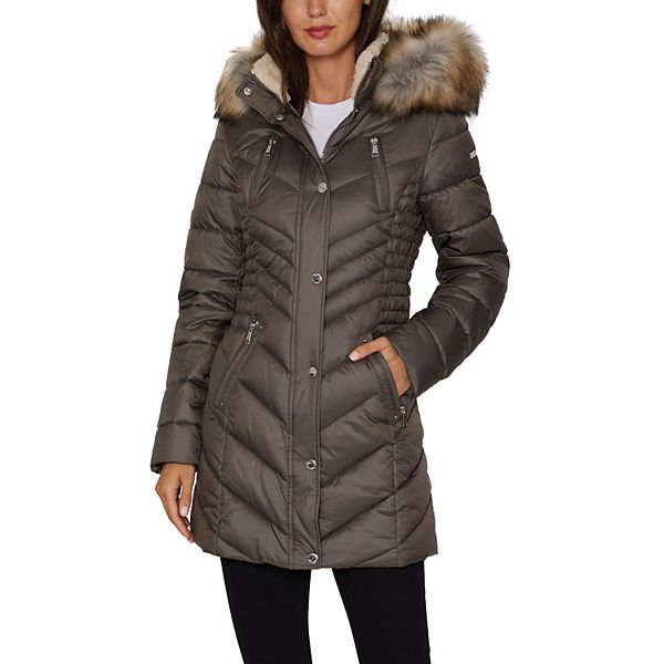 Women's Halitech Faux-Fur Hooded Puffer Coat