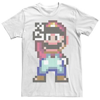 Men's Super Mario Pixel Peace Sign Tee