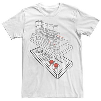Men's Super Nintendo Controller Schematics Tee