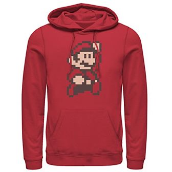 Men's Super Mario Little Mario 8-Bit Portrait Hoodie