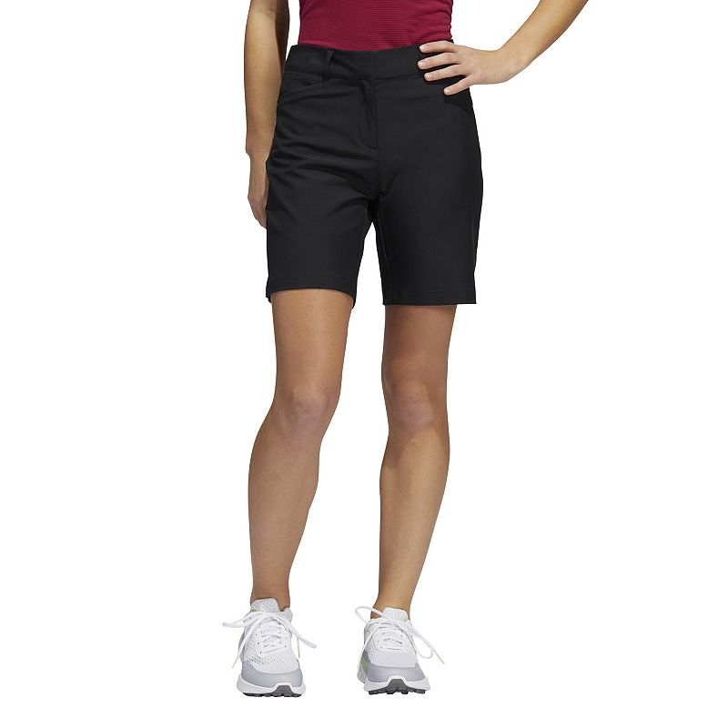 Womens adidas Midrise Twill Golf Shorts, Size: 6, Black