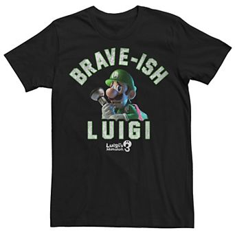 Men's Luigi's Mansion 3 Brave-ish Luigi Portrait Graphic Tee