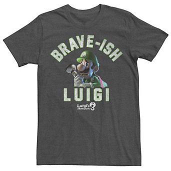 Men's Luigi's Mansion 3 Brave-ish Luigi Portrait Graphic Tee