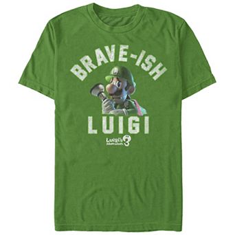 Men's Luigi's Mansion 3 Brave-ish Luigi Portrait Graphic Tee