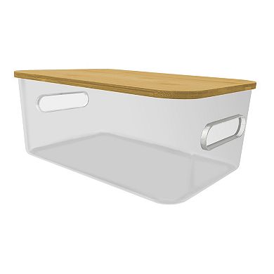 Sonoma Goods For Life® Plastic Bin with Bamboo Lid