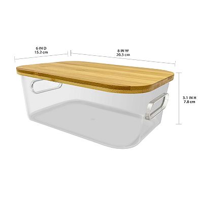 Sonoma Goods For Life® Plastic Bin with Bamboo Lid