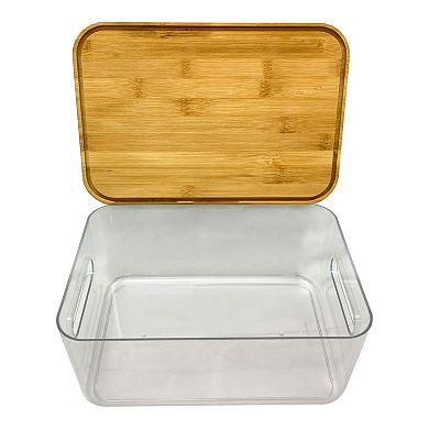 Sonoma Goods For Life?? Plastic Bin with Bamboo Lid